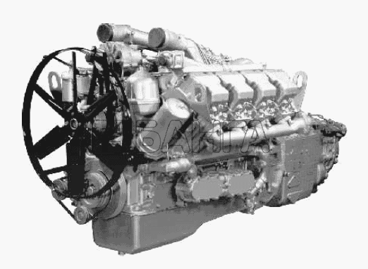 ЯМЗ ЯМЗ-7511 (2005) Схема Двигатель ЯМЗ-7511.10 в сборе (база)-3